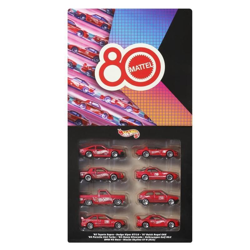 Hot Wheels Pacote Com 8 Carros 80 Aniversario 1:64 Jgk09 - Mattel